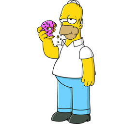 256x256 Homer Simpson Donut Icon