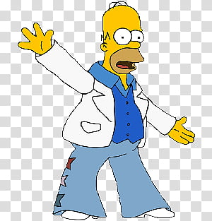 300x313 The Simpsons Icon Homer, Topless Homer Simpson Wearing Red