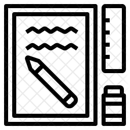 256x256 Homework Icon Of Line Style