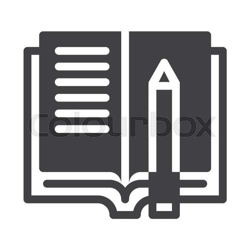 800x800 Homework Icon Vector, Filled Flat Stock Vector Colourbox