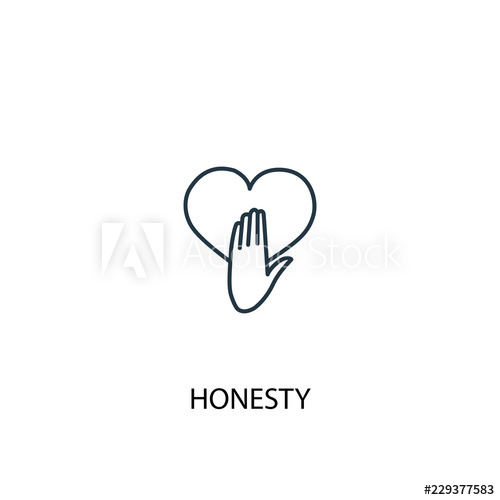 500x500 Honesty Concept Line Icon Simple Element Illustration Honesty
