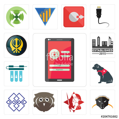 500x500 Set Of Login Screen, Honey Badger, Spartan, Free Owl, Generic