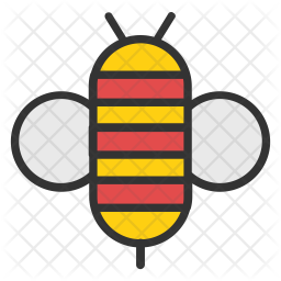 256x256 Honey Bee Icon Of Colored Outline Style