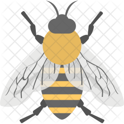 256x256 Honey Bee Icon Of Flat Style