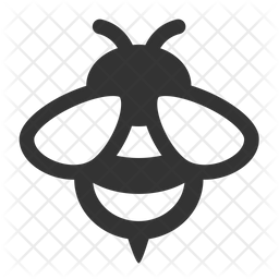 256x256 Honey Bee Icon Of Glyph Style