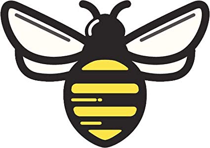 425x300 Cute Honey Bee Cartoon Art Logo Icon Vinyl Sticker
