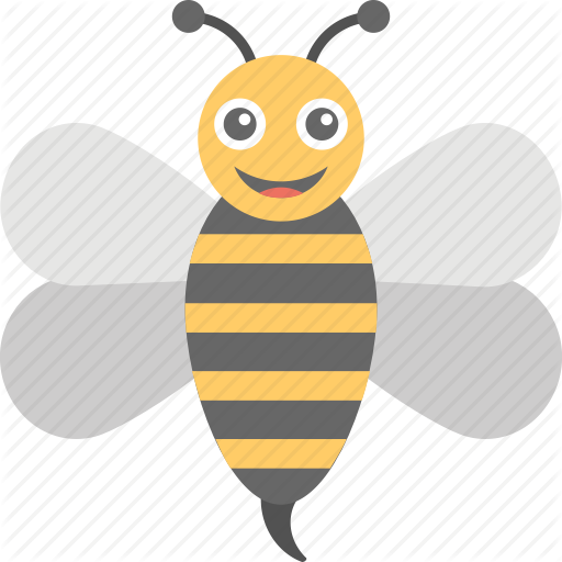 512x512 Animal, Cartoon Bee, Honey Bee, Insect, Worker Bee Icon