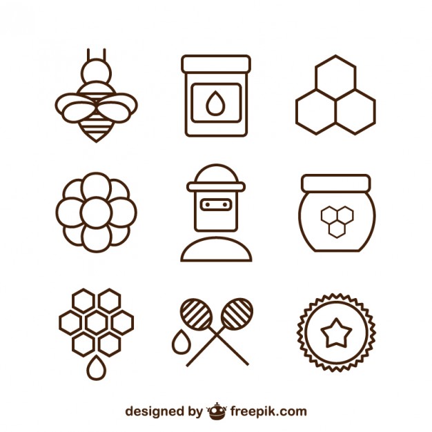 626x626 Honey Simple Icons Set Vector Free Download