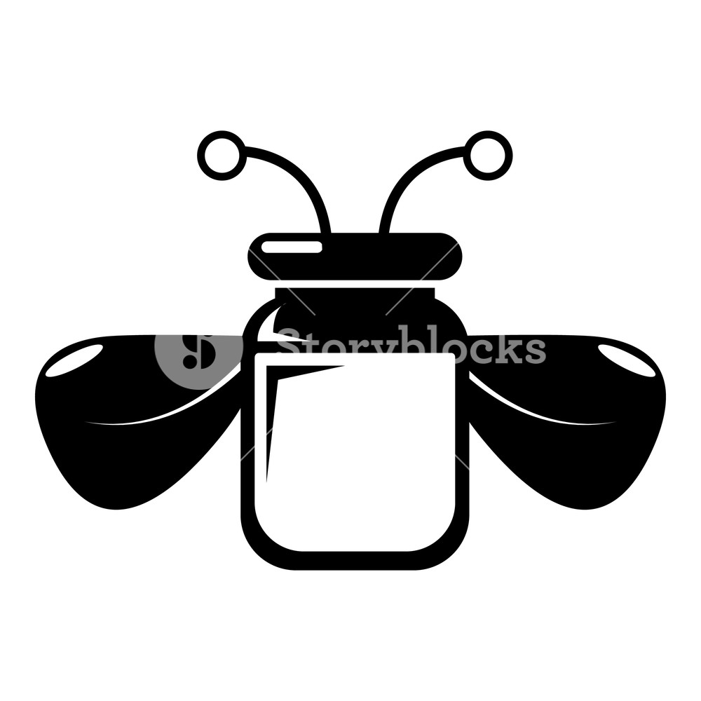 1000x1000 Jar Bee Honey Icon Simple Illustration Of Jar Bee Honey Vector