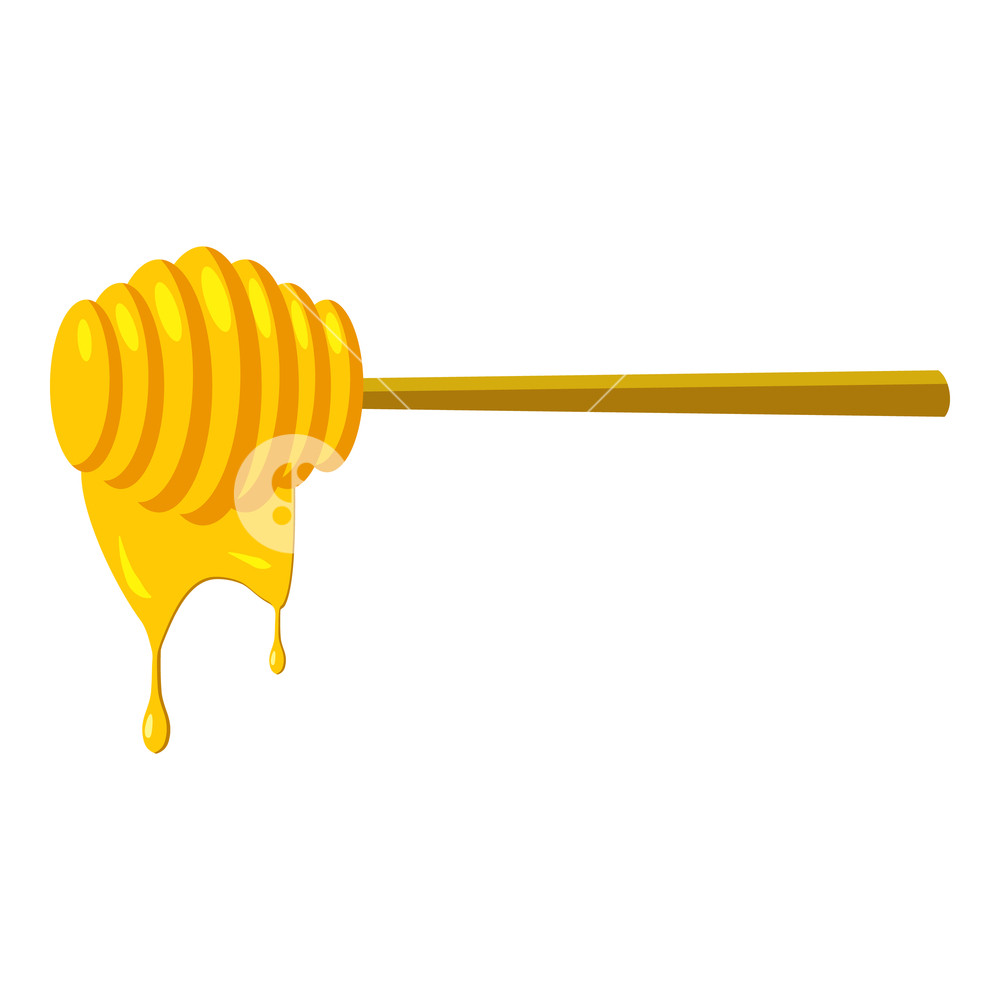 1000x1000 Stick For Honey Icon In Cartoon Style Isolated On White Background