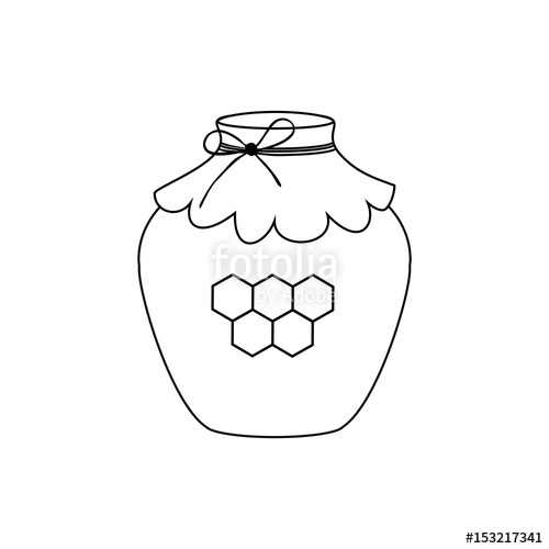 500x500 Honey Pot Icon Symbol Design Vector Illustration Isolated