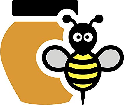 425x360 Cute Simple Honey Bee Cartoon Icon Vinyl Sticker