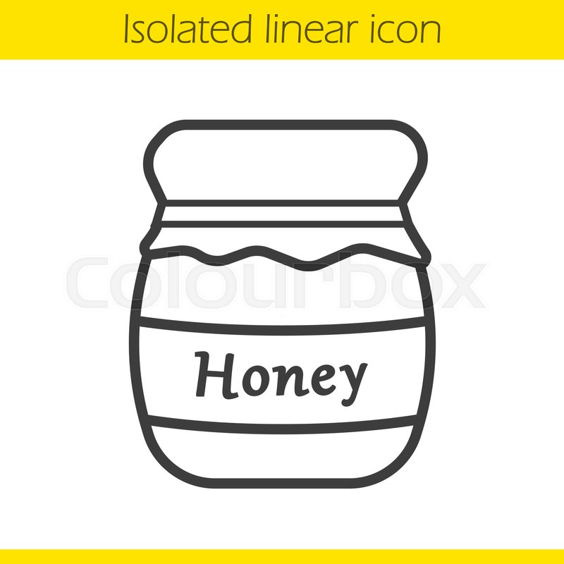 800x800 Honey Jar Linear Icon Thin Line Stock Vector Colourbox