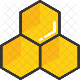 256x256 Honeycomb Icon Of Colored Outline Style