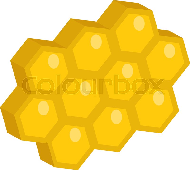 800x717 Honeycomb Icon, Flat Style Isolated Stock Vector Colourbox