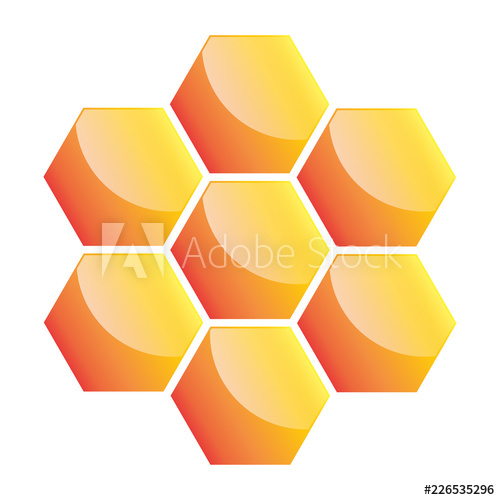 500x500 Honeycomb Icon Vector Illustration