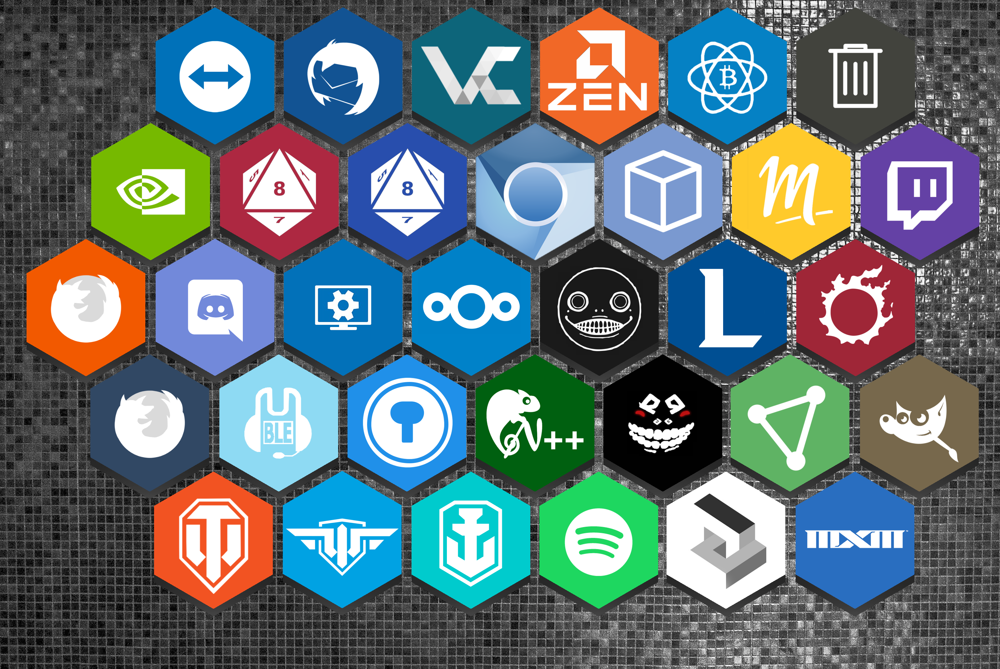 3200x2140 Honeymiel Honeycomb Additionnal Icons