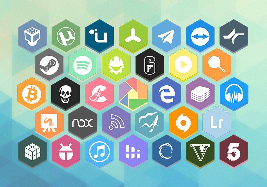 1066x749 Honeycomb Hexy Icons