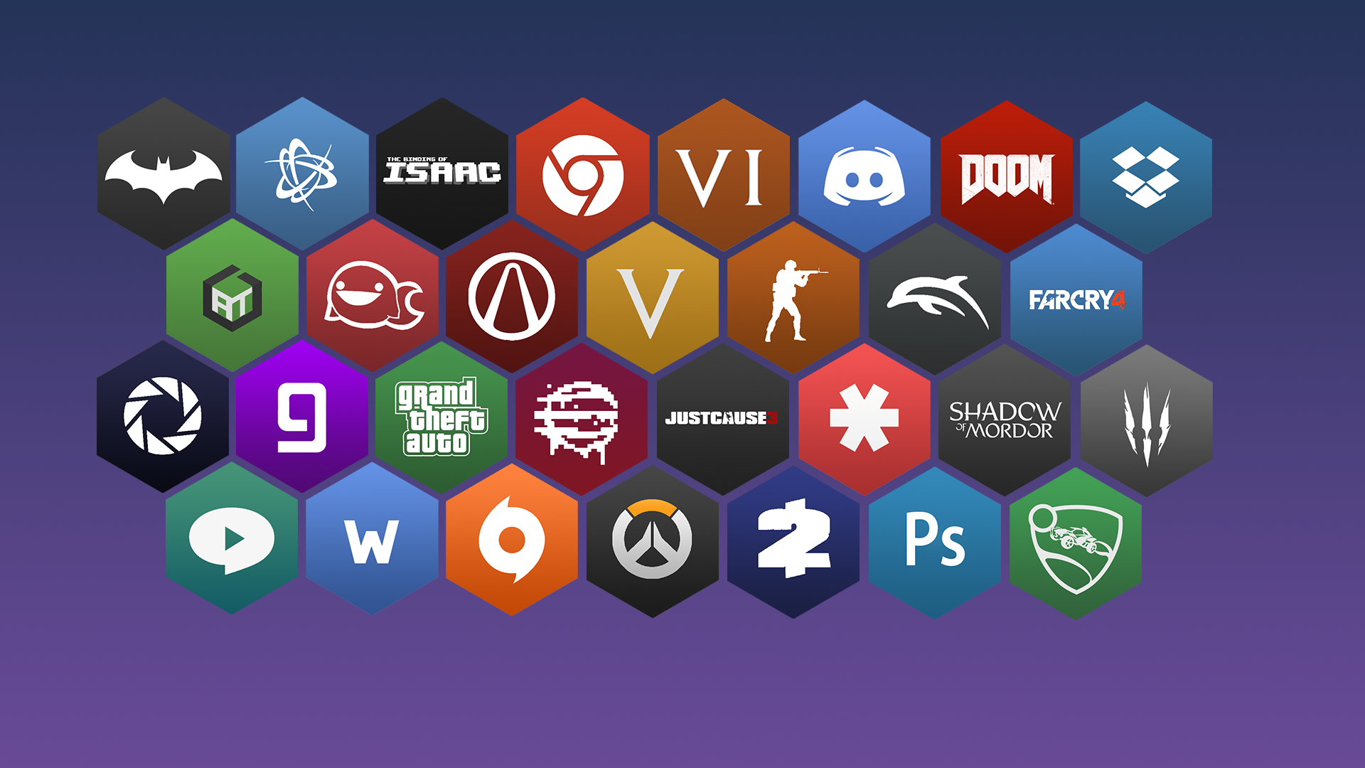 1920x1080 Merfen's Honeycomb Icon Pack