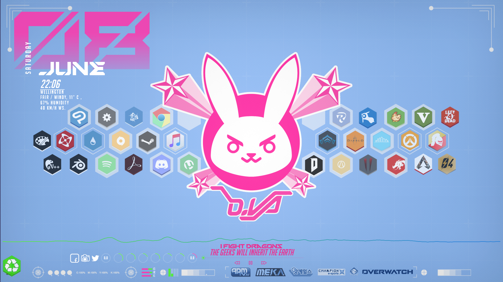 1920x1080 Clean Dva Honeycomb Desktop