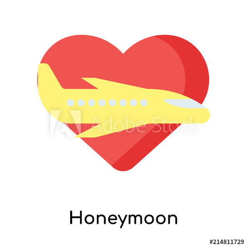 500x500 Honeymoon Icon Vector Sign And Symbol Isolated On White Background