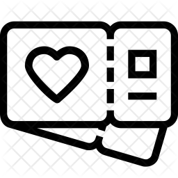 256x256 Honeymoon Ticket Icon Of Line Style