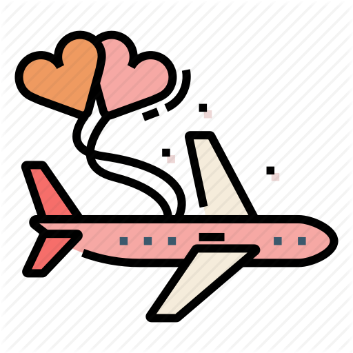 512x512 Airplane, Couple, Flight, Honeymoon, Travel, Vacation Icon