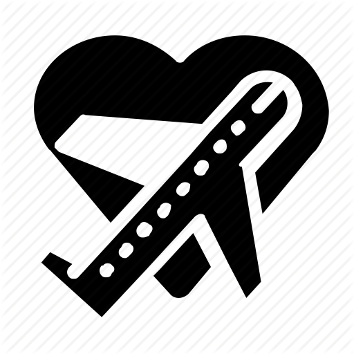 512x512 Airplane, Honeymoon Icon