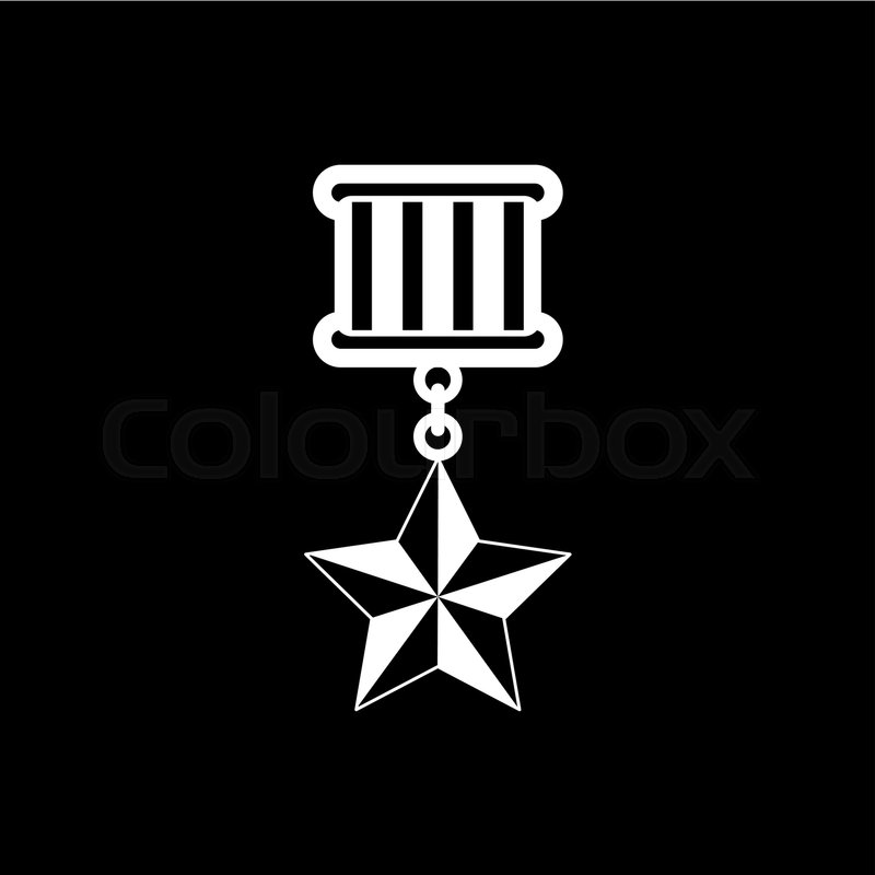 800x800 The Medal Icon Honor Symbol Flat Stock Vector Colourbox
