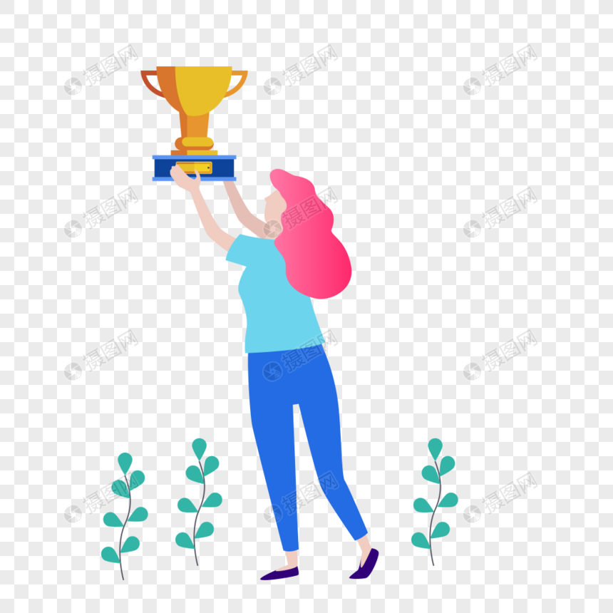 860x860 Winning Trophy Honor Icon Free Vector Illustration Material Png