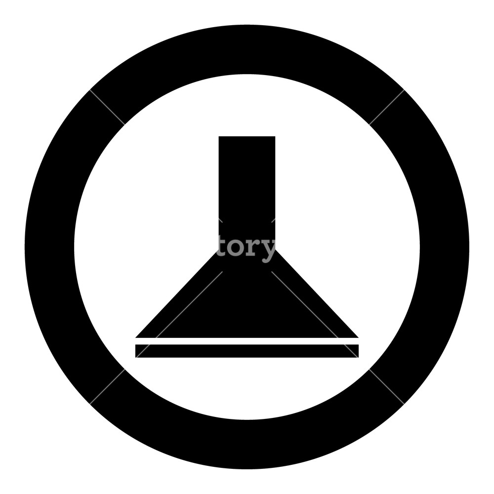 1000x1000 Exhaust Hood Icon Black Color In Circle Or Round Vector