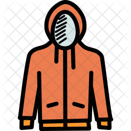 256x256 Hoodie Icon Of Colored Outline Style