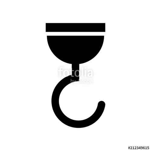 500x500 Hook Icon Vector Icon Simple Element Illustration Hook Symbol