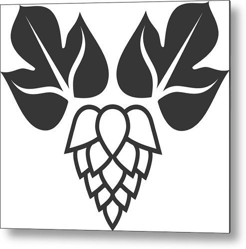 493x498 Beer Hop Icon Metal Print