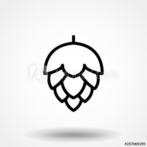 500x500 Hop Icon Isolated On White Background Vector Art