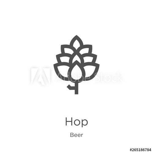500x500 Hop Icon Vector From Beer Collection Thin Line Hop Outline Icon