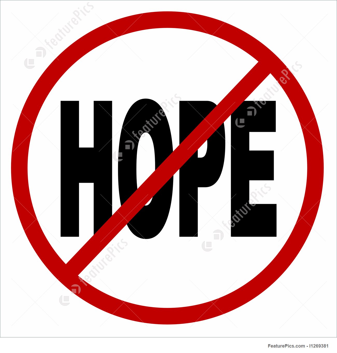 1300x1360 No Hope Icon Stock Illustration