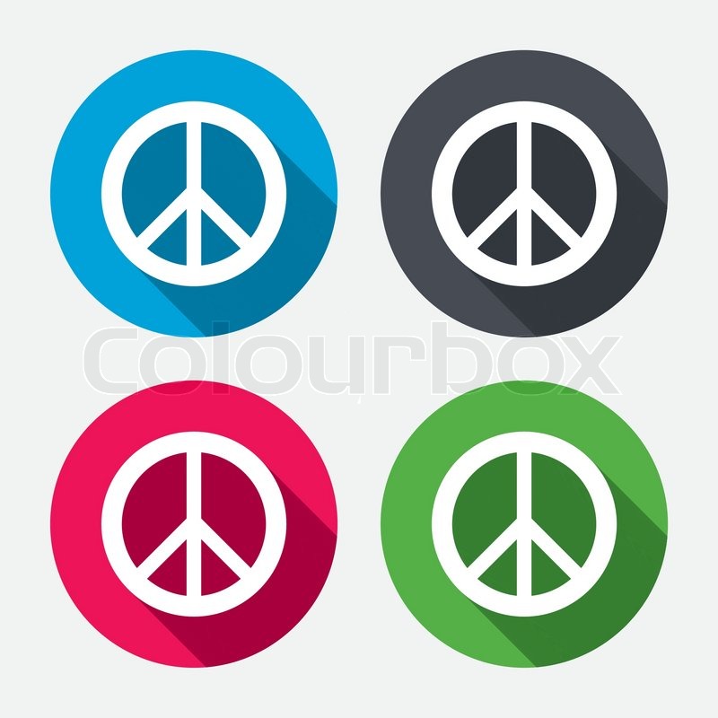 800x800 Peace Sign Icon Hope Symbol Antiwar Stock Vector Colourbox
