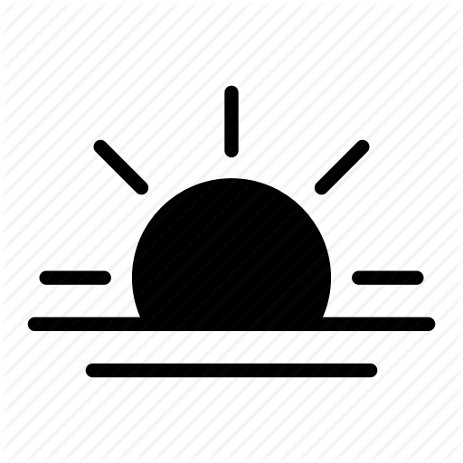 512x512 Horizon, Morning, Sun, Sunrise, Weather Icon