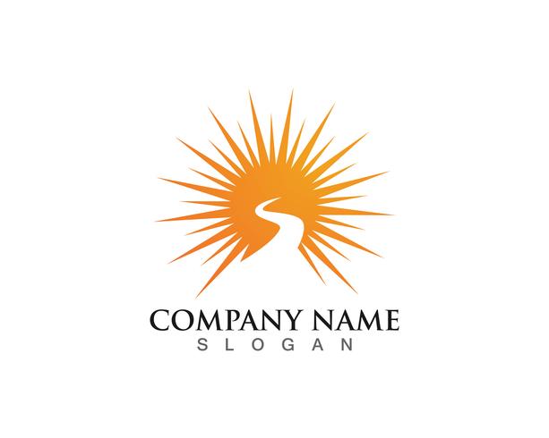 613x490 Vector Illustration Icon Logo Template Sun Over Horizon