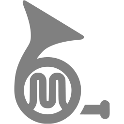 256x256 Gray French Horn Icon