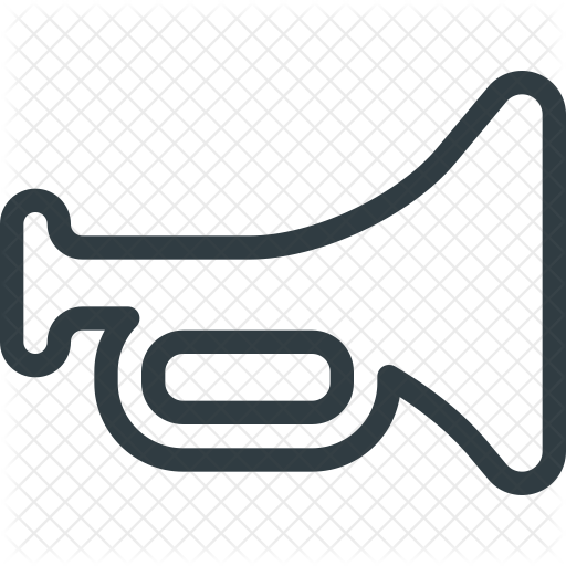 512x512 Horn Icon Of Line Style