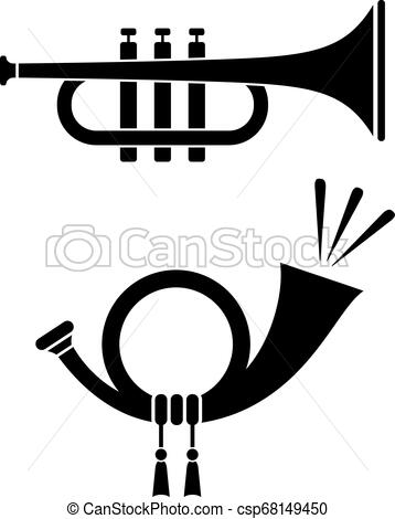 358x470 Trumpet And Horn Icon Trumpet And Horn Musical Instrument Icons