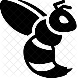 256x256 Wasp Icon Of Glyph Style