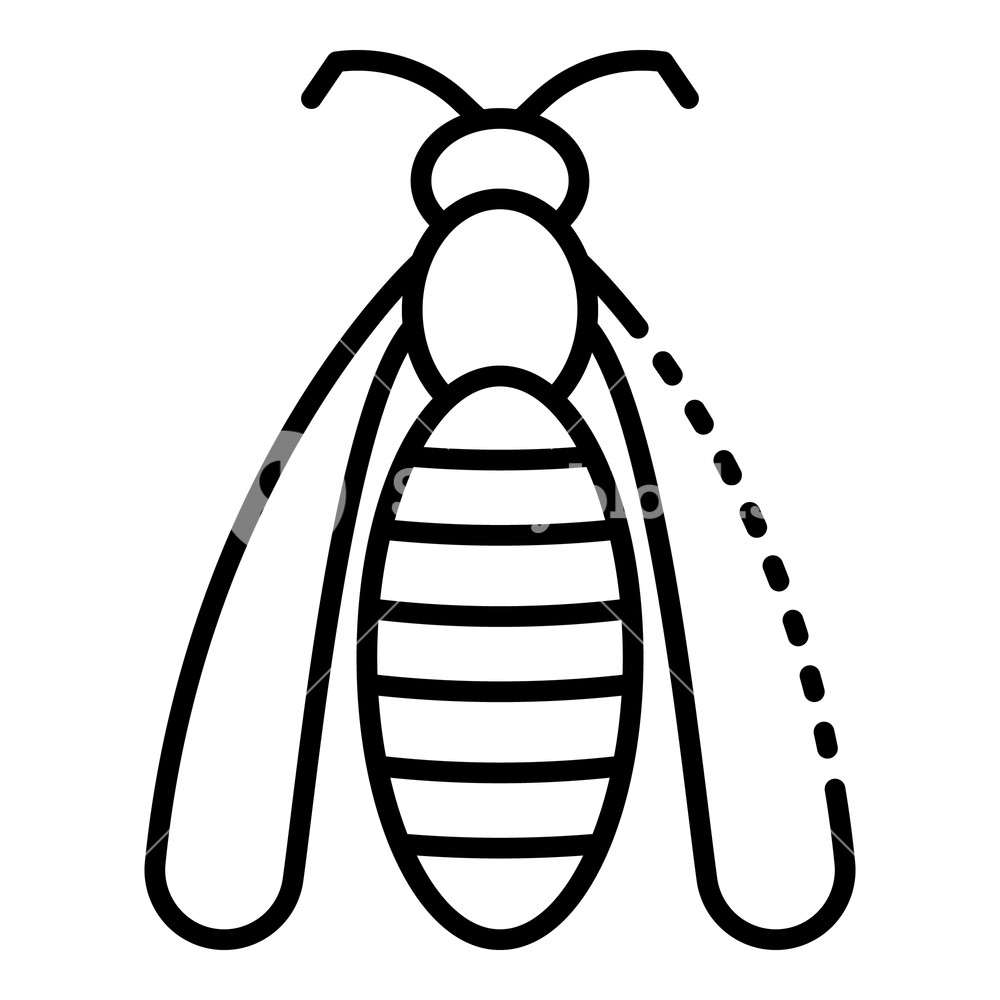 1000x1000 Wasp Icon Outline Wasp Vector Icon For Web Design Isolated