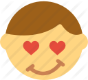 128x117 Emoji Face Horny In Love Love Lust Valentines Icons