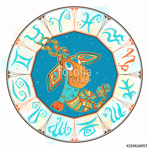 500x500 Children's Horoscope Icon Zodiac For Kids Capricorn Sign