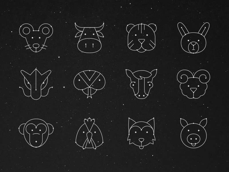 800x600 Chinese Horoscope Icon Set