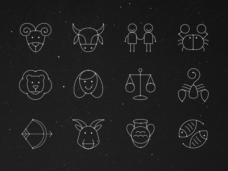 800x600 Horoscope Icon Set