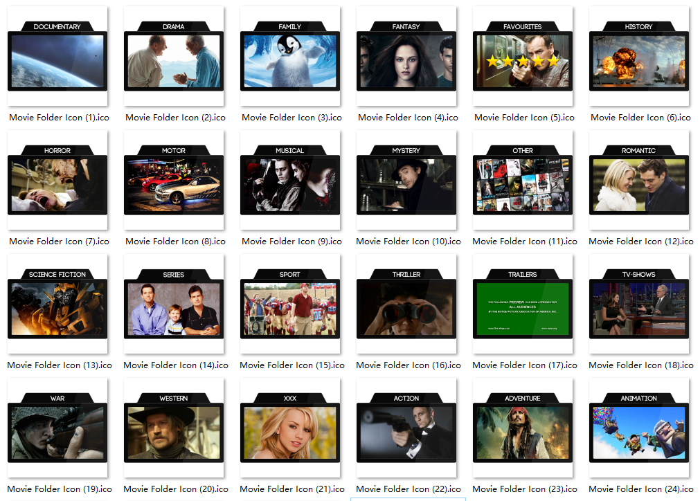 1011x724 Movie Folder Icons